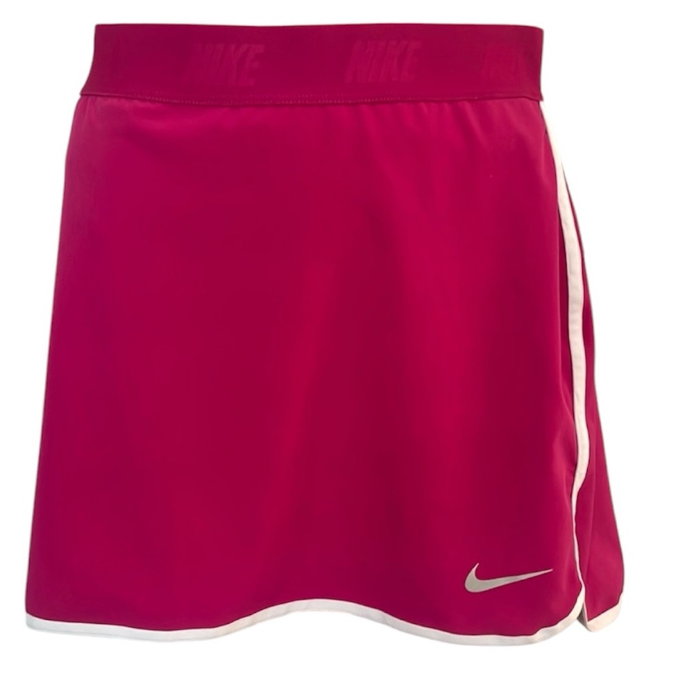 Nike dry fit Fuchsia pink Athletic Skorts built-in short with skirt golf tennis